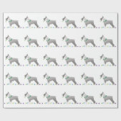 Schnauzer Frohe Weihnachtsgestaltung Geschenkpapier (Flach)