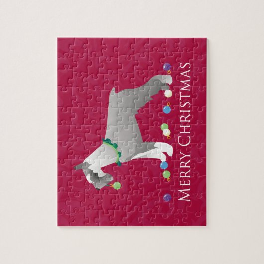 Schnauzer Frohe Weihnachtsgestaltung Puzzle (Vertikal)