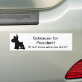 Schnauzer für Präsidenten Autoaufkleber (Auf Auto)