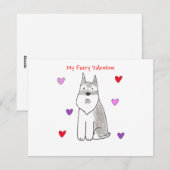 Schnauzer Furry Valentine Feiertagskarte (Vorne/Hinten)