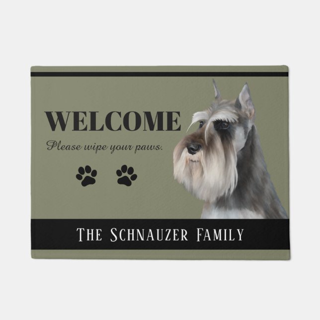 Schnauzer-Fußmatte Fußmatte (Vorderseite)