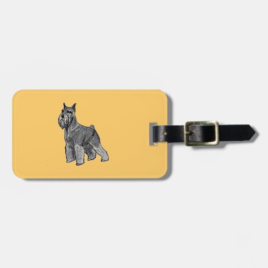 Schnauzer Gepäckanhänger (Vorderseite horizontal)
