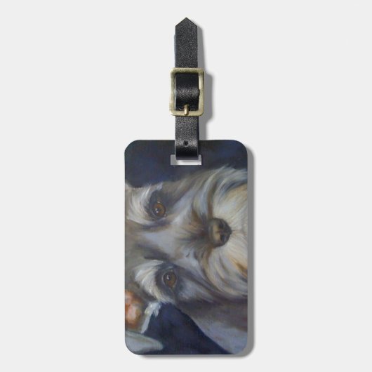 Schnauzer Gepäckanhänger (Vorderseite vertikal)