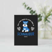 Schnauzer Geschenk alles, was Sie brauchen, ist Li Einladung (Stehend Vorderseite)