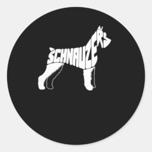 Schnauzer-Geschenk Funny Schnauzer Art Runder Aufkleber
