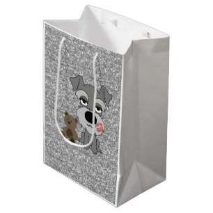 Schnauzer-Geschenk-Tasche Mittlere Geschenktüte
