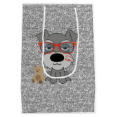 Schnauzer-Geschenk-Tasche Mittlere Geschenktüte (Rückseite)