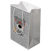 Schnauzer-Geschenk-Tasche Mittlere Geschenktüte (Rückseite Schrägansicht)