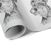 Schnauzer Geschenkpapier (Rolleneckpunkt)