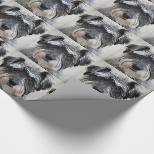Schnauzer Geschenkpapier (Ecke)