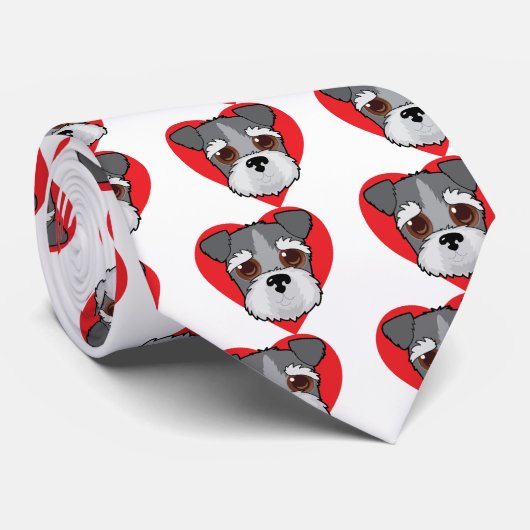 Schnauzer-Gesicht Krawatte (Gerollt)