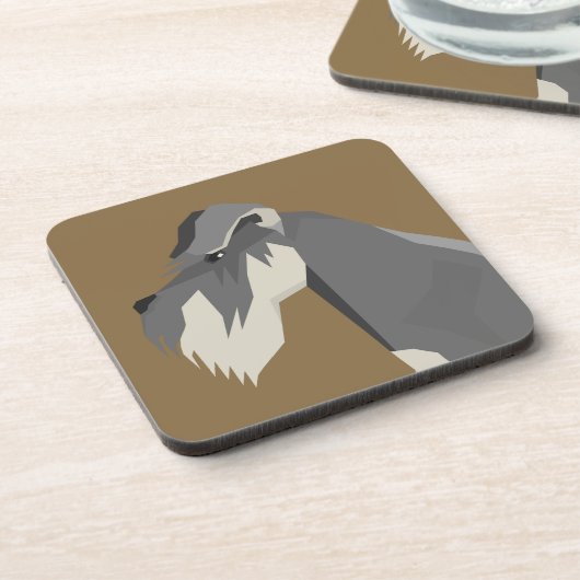 Schnauzer getränkeuntersetzer (Linke Seite)