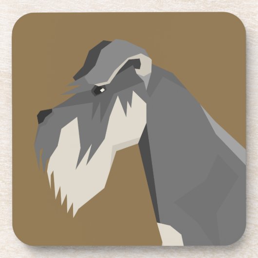 Schnauzer getränkeuntersetzer (Vorderseite)