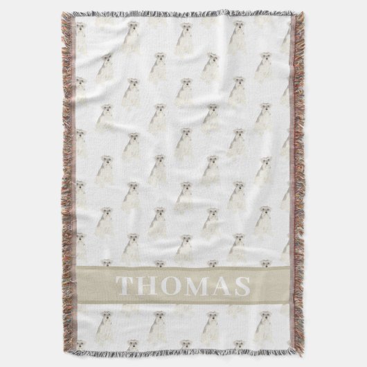 Schnauzer (grau & weiß) decke (Vorderseite Vertikal)