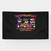 Schnauzer Halloween Erntedank Weihnachtsklassiker Banner (Horizontal)