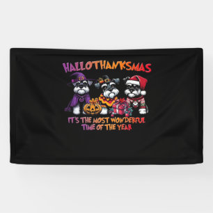 Schnauzer Halloween Erntedank Weihnachtsklassiker Banner