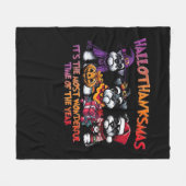 Schnauzer Halloween Erntedank Weihnachtsklassiker Fleecedecke (Vorderseite (Horizontal))