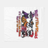 Schnauzer Halloween Erntedank Weihnachtsklassiker Fleecedecke (Vorderseite (Horizontal))