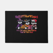 Schnauzer Halloween Erntedank Weihnachtsklassiker Fußmatte (Vorderseite)