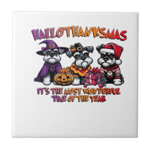 Schnauzer Halloween Erntedankfest Weihnachten Klas Fliese