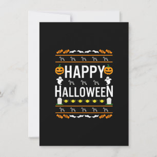 Schnauzer Halloween Lazy Ugly Costume Hund T-Shirt Dankeskarte