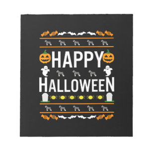 Schnauzer Halloween Lazy Ugly Costume Hund T-Shirt Notizblock
