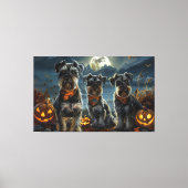 Schnauzer Halloween Spooky Leinwanddruck (Vorderseite)
