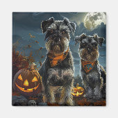 Schnauzer Halloween Spooky Magnet (Vorne)
