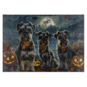Schnauzer Halloween Spooky Schneidebrett (Vorderseite)