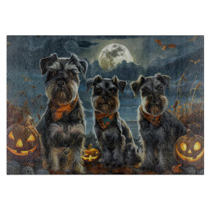 Schnauzer Halloween Spooky Schneidebrett