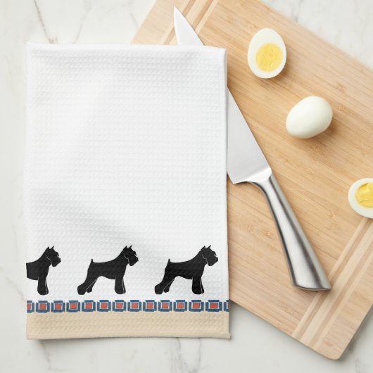 Schnauzer Handtuch (Viertel Falte)