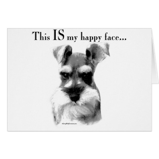 Schnauzer Happy Face (Vorderseite (Horizontal))