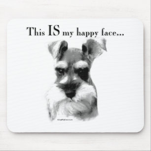 Schnauzer Happy Face Mousepad