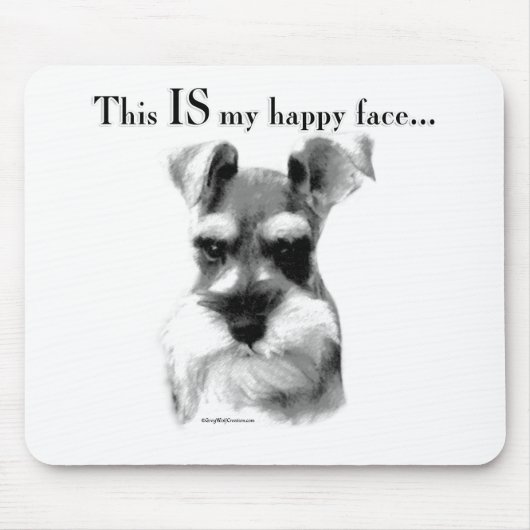 Schnauzer Happy Face Mousepad (Vorne)