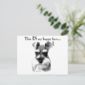 Schnauzer Happy Face Postkarte (Stehend Vorderseite)