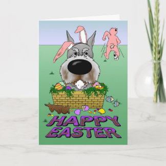 Schnauzer Happy Oaster Feiertagskarte
