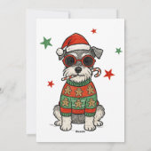 Schnauzer hässlicher Pullover Weihnachten Hund Zuc (Rückseite)