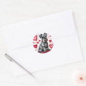Schnauzer & Hearts Aufkleber (Umschlag)