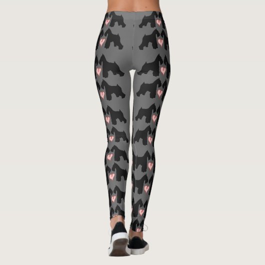 Schnauzer-Herz-Leggings Leggings (Rückseite)