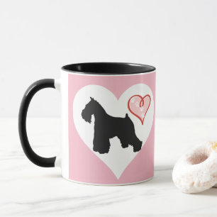 Schnauzer-Herz-und Tatzen-Kaffee-Tasse Tasse