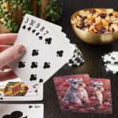 Schnauzer Herzförmige Wildblumen Spielkarten (In Situ)