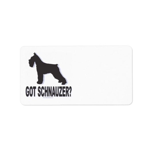 Schnauzer/Hund Adressaufkleber (Vorne)