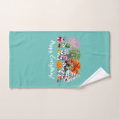 Schnauzer Hund glücklich alles Erntedank Weihnacht Badhandtuch Set (Handtuch)