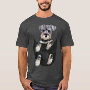 Schnauzer Hund in Pocket Puppy Geschenke T-Shirt
