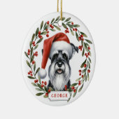 Schnauzer Hund Keramik Kreis Ornament (Rechts)