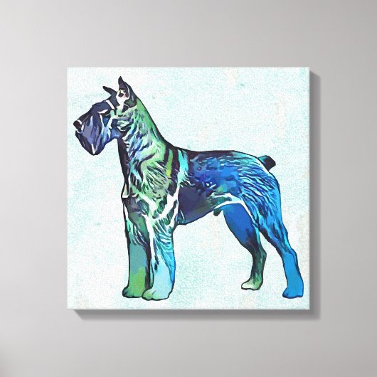 Schnauzer Hund Leinwanddruck (Vorderseite)