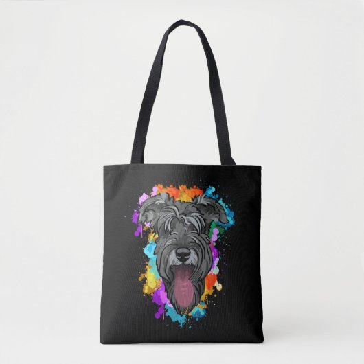 Schnauzer Hund Lover farbiger Welpe Tasche (Vorderseite)