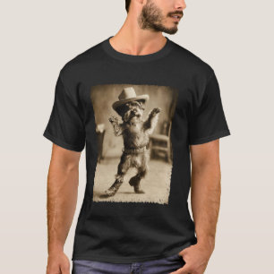 Schnauzer-Hund-Meme-Alberner-Cowboy-Lustig T-Shirt