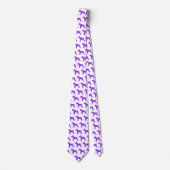 Schnauzer Hund Niedlich rosa Silhouette Weiße Neck Krawatte (Vorderseite)