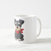 Schnauzer-Hund-Patchwork Kaffeetasse (VorderseiteRechts)